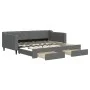 Trundle sofa bed with drawers dark gray fabric 90x190 cm by vidaXL, Beds and slatted bases - Ref: Foro24-3197473, Price: 286,...