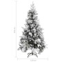 Christmas tree with flocked snow and pine cones PVC and PE 225 cm by vidaXL, Christmas trees - Ref: Foro24-340532, Price: 190...
