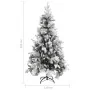Christmas tree with flocked snow and pine cones PVC and PE 225 cm by vidaXL, Christmas trees - Ref: Foro24-340532, Price: 189...