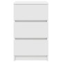 Mesillas de noche con 3 cajones 2 uds Blanco 39x35x65 cm