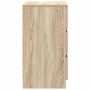 Mesillas de noche con 3 cajones 2 uds roble Sonoma 39x35x65 cm