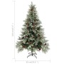Christmas tree with pine cones green and white PVC and PE 120 cm by vidaXL, Christmas trees - Ref: Foro24-340533, Price: 78,9...