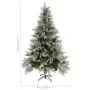 Christmas tree with pine cones green and white PVC and PE 120 cm by vidaXL, Christmas trees - Ref: Foro24-340533, Price: 77,8...