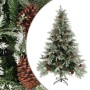 Christmas tree with green and white pine cones PVC and PE 150 cm by vidaXL, Christmas trees - Ref: Foro24-340534, Price: 96,7...
