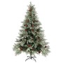 Christmas tree with green and white pine cones PVC and PE 150 cm by vidaXL, Christmas trees - Ref: Foro24-340534, Price: 96,7...
