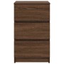 Mesillas de noche con 3 cajones 2 uds roble marrón 39x35x65 cm