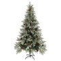 Christmas tree with pine cones green and white PVC and PE 195 cm by vidaXL, Christmas trees - Ref: Foro24-340535, Price: 118,...