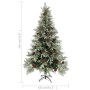Christmas tree with pine cones green and white PVC and PE 195 cm by vidaXL, Christmas trees - Ref: Foro24-340535, Price: 118,...