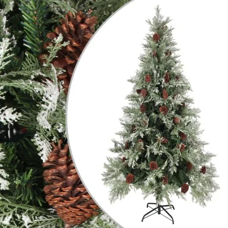 Christmas tree with green and white pine cones PVC and PE 225 cm by vidaXL, Christmas trees - Ref: Foro24-340536, Price: 175,...