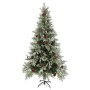 Árbol de Navidad con piñas verde y blanco PVC y PE 225 cm de vidaXL, Arboles de navidad - Ref: Foro24-340536, Precio: 176,55 ...
