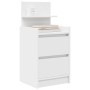 Mesillas de noche con 2 cajones 2 uds Blanco 38x34x80 cm