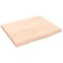 Untreated solid oak wood table top 60x50x(2-4) cm by vidaXL, Table tops - Ref: Foro24-3156285, Price: 59,81 €, Discount: %