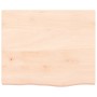 Untreated solid oak wood table top 60x50x(2-4) cm by vidaXL, Table tops - Ref: Foro24-3156285, Price: 61,12 €, Discount: %