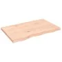Untreated solid oak wood table top 80x50x(2-4) cm by vidaXL, Table tops - Ref: Foro24-3156294, Price: 80,78 €, Discount: %