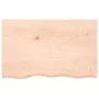 Tischplatte aus unbehandeltem massivem Eichenholz, 80 x 50 x (2–4) cm von vidaXL, Tischplatten - Ref: Foro24-3156294, Preis: ...