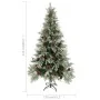 Christmas tree with green and white pine cones PVC and PE 225 cm by vidaXL, Christmas trees - Ref: Foro24-340536, Price: 175,...