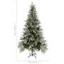 Árbol de Navidad con piñas verde y blanco PVC y PE 225 cm de vidaXL, Arboles de navidad - Ref: Foro24-340536, Precio: 176,55 ...