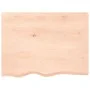 Tischplatte aus unbehandeltem massivem Eichenholz, 80 x 60 x 2 cm von vidaXL, Tischplatten - Ref: Foro24-3156296, Preis: 63,0...