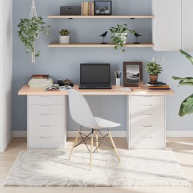 Untreated solid oak wood table top 180x60x(2-4) cm by vidaXL, Table tops - Ref: Foro24-3156330, Price: 123,34 €, Discount: %