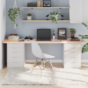 Untreated solid oak wood table top 220x50x(2-4) cm by vidaXL, Table tops - Ref: Foro24-3156340, Price: 127,56 €, Discount: %