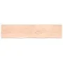 Tischplatte aus unbehandeltem massivem Eichenholz, 220 x 50 x (2–4) cm von vidaXL, Tischplatten - Ref: Foro24-3156340, Preis:...