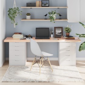 Untreated solid oak wood table top 200x60x(2-6) cm by vidaXL, Table tops - Ref: Foro24-3156337, Price: 157,31 €, Discount: %