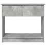 Mesa consola con cajones gris hormigón 85,5x38,5x74,5 cm
