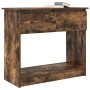 Mesa consola con cajones roble ahumado 85,5x38,5x74,5 cm