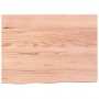 Tischplatte aus hellbraun behandeltem Eichenholz, 80 x 60 x (2–4) cm von vidaXL, Tischplatten - Ref: Foro24-3156360, Preis: 7...