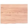 Tischplatte aus hellbraun behandeltem Eichenholz, 80 x 60 x (2–4) cm von vidaXL, Tischplatten - Ref: Foro24-3156360, Preis: 7...