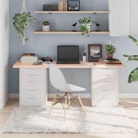 Untreated solid oak wood table top 180x50x(2-4) cm by vidaXL, Table tops - Ref: Foro24-3156328, Price: 106,63 €, Discount: %