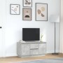Mueble de TV con luces LED gris hormigón 100x41x50 cm