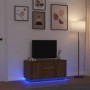 Mueble de TV con luces LED roble marrón 100x41x50 cm en Muebles TV | Comprar online en Foro24
