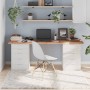 Oak wood table top treated in light brown, 180x40x(2-6) cm by vidaXL, Table tops - Ref: Foro24-3156390, Price: 123,94 €, Disc...