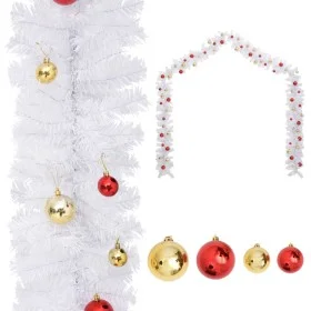 Christmas garland decorated with white balls 10 m by vidaXL, Festive decorations - Ref: Foro24-340735, Price: 69,94 €, Discou...