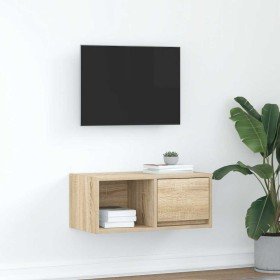 Mueble para TV madera contrachapada roble ahumado 60x31x25,5 cm en Muebles TV | Comprar online en Foro24