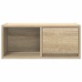 Mueble para TV madera contrachapada roble ahumado 60x31x25,5 cm