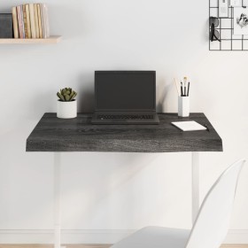 Dark brown treated oak wood table top 80x60x(2-6) cm by vidaXL, Table tops - Ref: Foro24-3156424, Price: 84,23 €, Discount: %