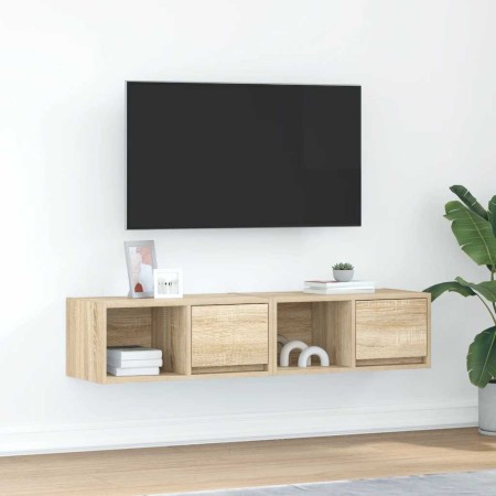 Muebles de TV 2 uds madera ingeniería roble Sonoma 60x31x25,5cm