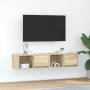 Muebles de TV 2 uds madera ingeniería roble Sonoma 60x31x25,5cm
