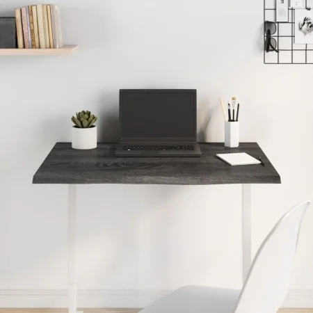 Dark brown treated oak wood table top 80x60x2 cm by vidaXL, Table tops - Ref: Foro24-3156422, Price: 56,25 €, Discount: %