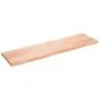 Eichenholz-Tischplatte, hellbraun behandelt, 220x60x(2-6) cm. von vidaXL, Tischplatten - Ref: Foro24-3156406, Preis: 195,80 €...
