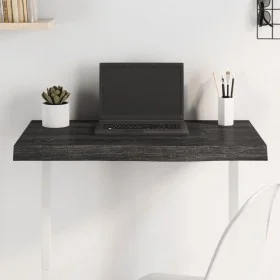 Dark brown treated oak wood table top 80x40x(2-6) cm by vidaXL, Table tops - Ref: Foro24-3156418, Price: 62,47 €, Discount: %