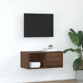 Mueble de TV madera contrachapada roble marrón 60x31x25,5 cm en Muebles TV | Comprar online en Foro24