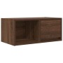Mueble de TV madera contrachapada roble marrón 60x31x25,5 cm