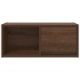 Mueble de TV madera contrachapada roble marrón 60x31x25,5 cm