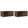 Muebles de TV 2uds Roble marrón 60x31x25,5 cm Madera ingeniería