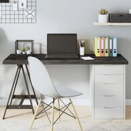 Oak wood table top treated in dark brown, 140x50x(2-4) cm by vidaXL, Table tops - Ref: Foro24-3156442, Price: 95,92 €, Discou...