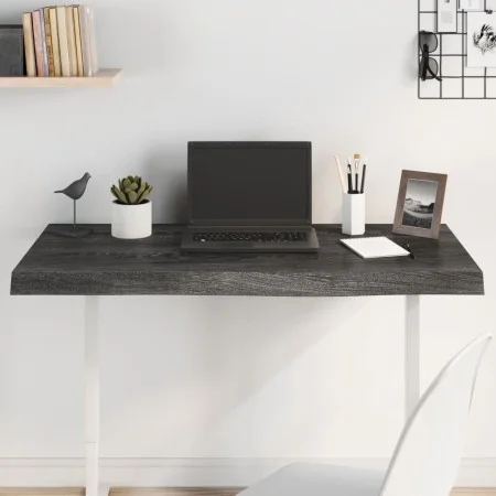 Dark brown treated oak wood table top 100x50x(2-6) cm by vidaXL, Table tops - Ref: Foro24-3156430, Price: 87,48 €, Discount: %