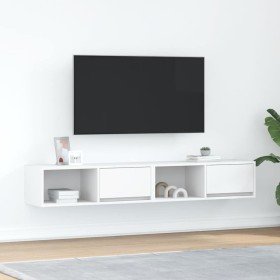 Muebles de TV 2 uds Blanco 80x31x25,5 cm Madera de ingeniería en Muebles TV | Comprar online en Foro24